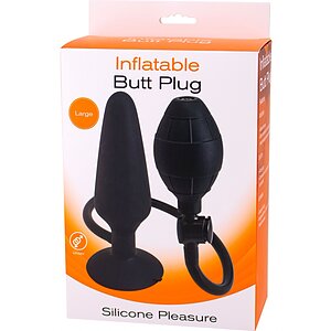 Inflatable Anal Plug L Negru Thumb 1