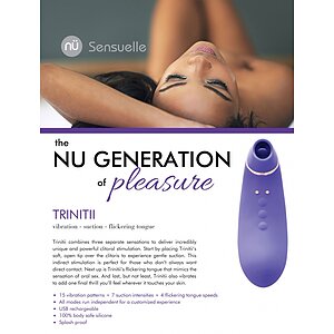 Vibrator Trinitii 3în1 Tongue Sensuelle Mov Thumb 1