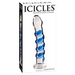Icicles Hand Blown Glass Nr. 5 Transparent Thumb 1