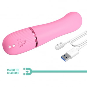 Pretty Love Marski Pink - Vibrator Rabbit 10 Funcții, USB Roz Thumb 6