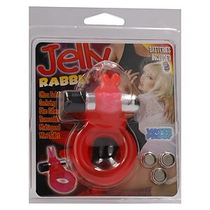Inel Penis Jelly Rabbit Roșu Thumb 1