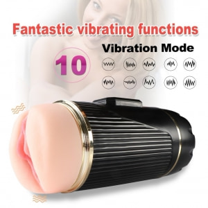 Mistress Kay – Masturbator Dublu, 2 Motoare, 10 Trepte Negru Thumb 4