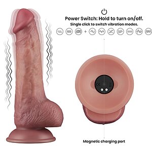 LoveToy Dual 21,5 cm – Densitate Dublă, 10 Vibraţii Thumb 5