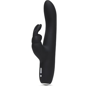 Vibrator Slimline Rabbit Greedy Girl Negru Thumb 1