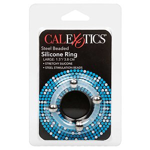 Inel Penis Steel Beaded Silicone Transparent Thumb 4