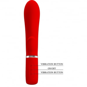 Pretty Love Thomas — Rabbit Vibrator 7 Moduri, Roșu Thumb 7