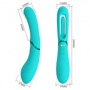 Pretty Love Lexie – Vibrator Punct G, 7+4 Moduri, USB Albastru Thumb 5