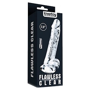 Dildo Lovetoy 19cm Flawless Transparent Thumb 1