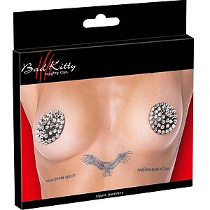 Nipple Stickers Spikes Argintiu Thumb 5