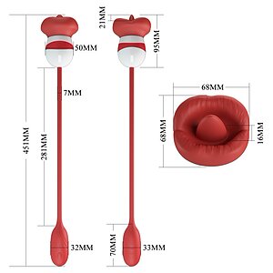Pretty Love Aliyah – Stimulator Dublu, USB Reîncărcabil Roșu Thumb 4