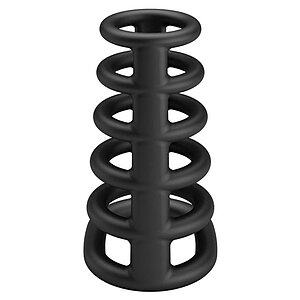 Pretty Love Rodrigo – Inel Erecție silicon, 6 Inele Negru Thumb 3