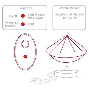 Vibrator Clitoridian Ruby Red Diamond Roșu Thumb 7