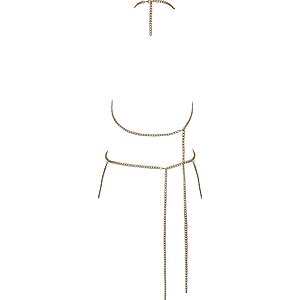 Cottelli Collection – Lanț De Corp Aurit Sofisticat Auriu Thumb 4