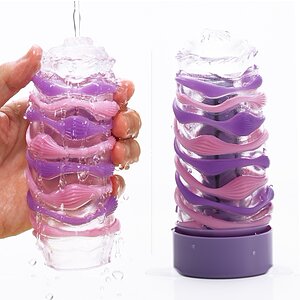 TENGA ARTE Drape - Masturbator Reutilizabil Compact 13,5 cm Transparent Thumb 5
