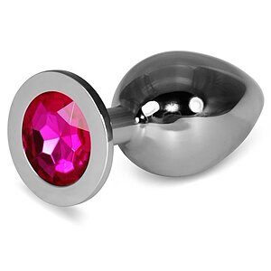 Rosebud Plug Metal L cu Bijuterie Fuchsia Lovetoy Argintiu