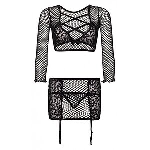 Crop Top And Skirt Leg Avenue Negru XS-L Thumb 2