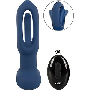 ANOS Plug Anal cu Limba Oscilantă – 10x10, Reîncărcabil Albastru Thumb 1