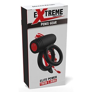 Hidden Desire Elite Power Twin C-Ring - 10 Moduri, IPX7 Negru Thumb 6