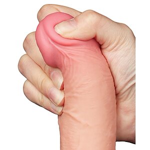 LoveToy Dildo cu Piele Mobilă Realist 19cm Thumb 1