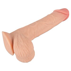 Dildo Nature Skin 18.7 cm cu Piele Mobilă și Ventuză Thumb 3