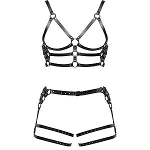 ZADO Set Hamuri Din Piele Reglabile cu Detalii Metalice M-L Negru M-L Thumb 4