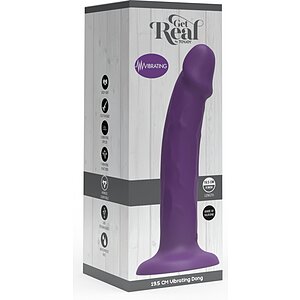 Vibrator Dong 19,5 cm Reîncărcabil IPX7, Compatibil Hamuri Mov Thumb 6