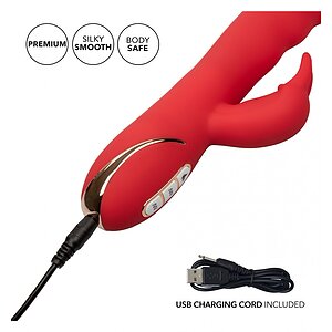 Vibrator Heated Ultra-Soft Rabbit Rosu Thumb 5