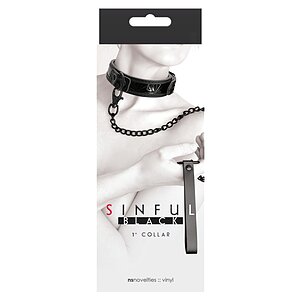 Zgardă Sinful Lățime 2.6cm NS Novelties Negru Thumb 1