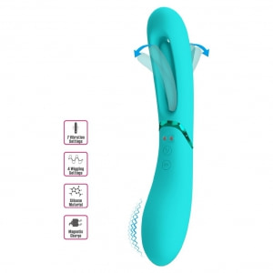 Pretty Love Lexie – Vibrator Punct G, 7+4 Moduri, USB Albastru Thumb 1