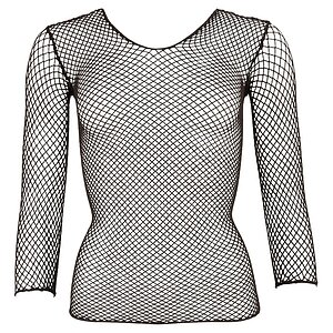 Bluză Din Plasă No:Xqse Negru S-L Thumb 4
