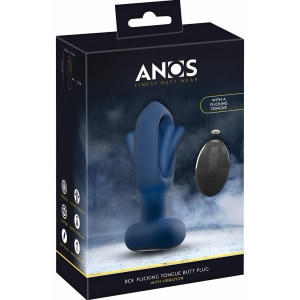 ANOS Plug Anal cu Limba Oscilantă – 10x10, Reîncărcabil Albastru Thumb 7