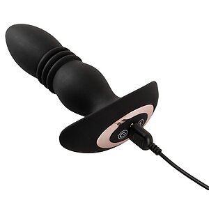 ANOS Plug Anal Vibrator Thrusting — 10 Vibraţii, 6 Împingeri Negru Thumb 4