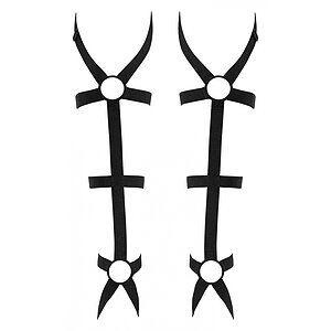 Manșete Leg Harness Obsessive Negru Thumb 2