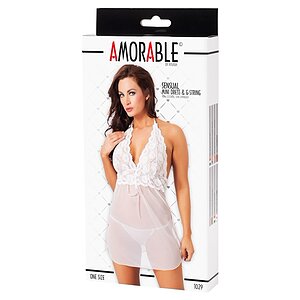 Babydoll Amorable Selene Alb S-L Thumb 2