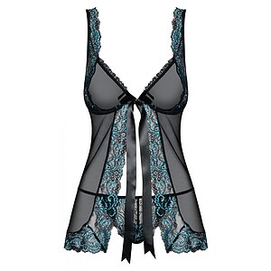 Babydoll Obsessive Chemise Negru S-M Thumb 3