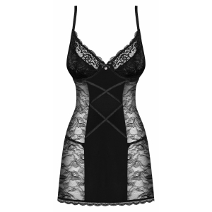 Babydoll Obsessive Laurise Negru S-M Thumb 2