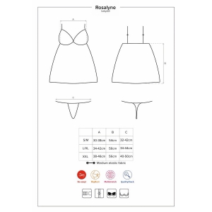 Babydoll Obsessive Rosalyne Roșu S-M Thumb 4