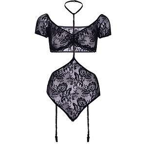 Body Leg Avenue Bandeau Top Negru M-L Thumb 3