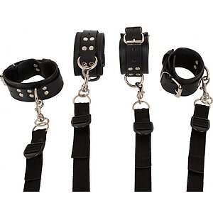 Set Restricții Pentru Pat H Belt și Cătușe Negru Thumb 9