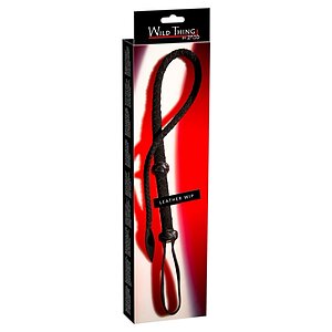 Bici Single Tail Leather Whip Negru Thumb 3