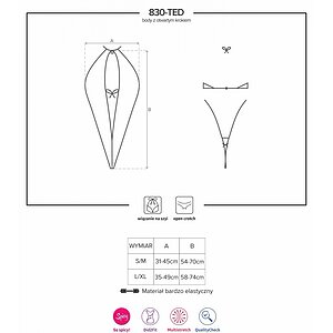 Body Obsessive 830-TED Negru L-XL Thumb 4