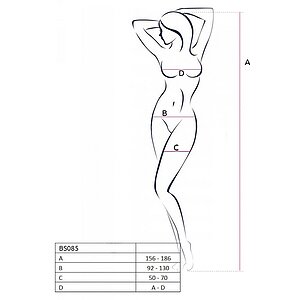 Catsuit Passion BS075 Negru S-L Thumb 2