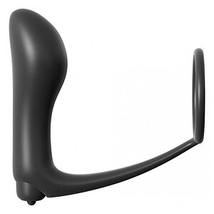 Anal Plug Cu Vibrații Și Inel Negru Thumb 2