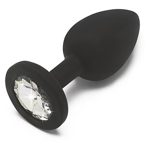 Anal Plug Diamond Jewel Small Negru