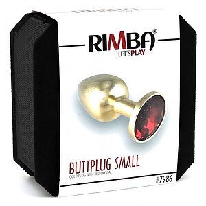 Anal Plug Metal With Crystal Auriu Thumb 2