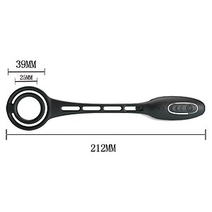 Anal Plug Pretty Love Vibration Penis Sleeve III Negru Thumb 6