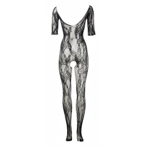 Catsuit Le Désir Lace Sleeved Negru S-L Thumb 3