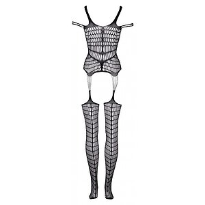 Catsuit Le Desir Shredded Negru S-L Thumb 4