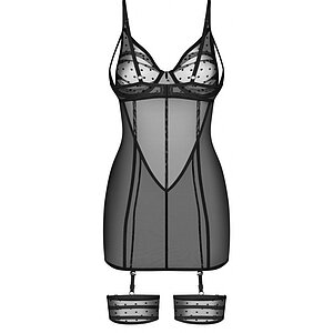 Chemise Obsessive Nuites Negru L-XL Thumb 4