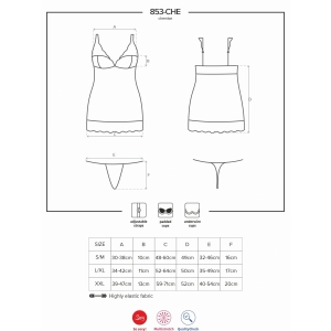 Chemise Obsessive 853-CHE Negru S-M Thumb 4